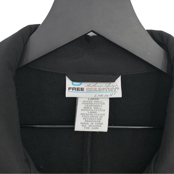 FREE COUNTRY Softshell Parka Coat Black L - Picture 7 of 13